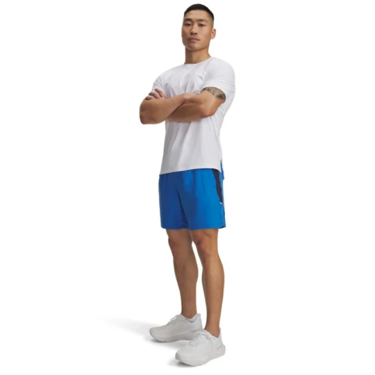 Zdjęcie produktu Męskie spodenki do biegania Under Armour LAUNCH ELITE 2in1 7\'\'- niebieskie