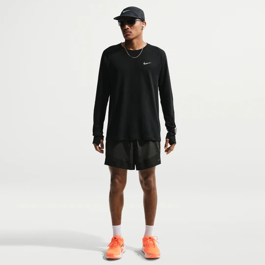 Zdjęcie produktu Męskie spodenki do biegania z wszytą bielizną 13 cm Nike Dri-FIT Stride Plus - Czerń