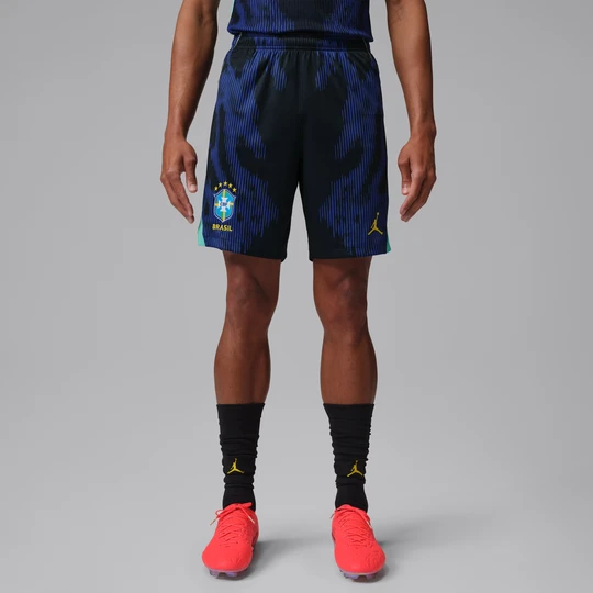 Zdjęcie produktu Męskie spodenki do piłki nożnej Jordan Dri-FIT Brazil Stadium 2026 (wersja wyjazdowa) – replika - Niebieski