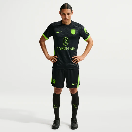 Zdjęcie produktu Męskie spodenki piłkarskie Nike Dri-FIT Atlético Madryt Stadium 2026/27 (wersja wyjazdowa) – replika - Czerń