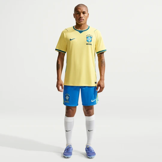 Zdjęcie produktu Męskie spodenki piłkarskie Nike Dri-FIT Brazylia Stadium 2026 (wersja domowa) – replika - Niebieski
