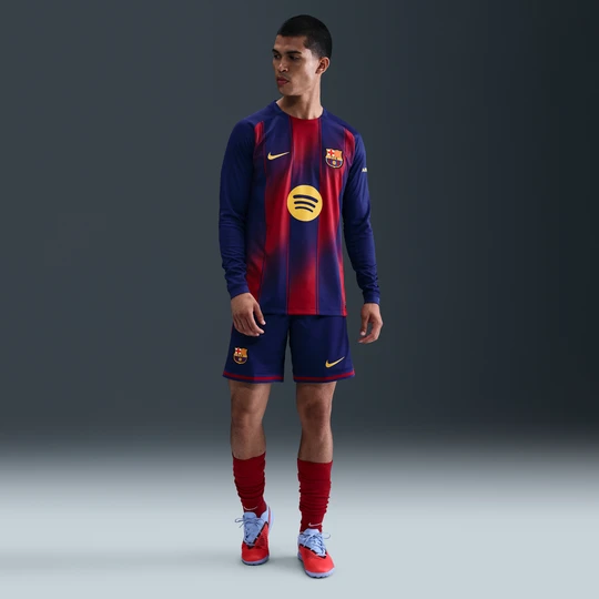 Zdjęcie produktu Męskie spodenki piłkarskie Nike Dri-FIT FC Barcelona 2025/26 Stadium (wersja domowa) – replika - Niebieski