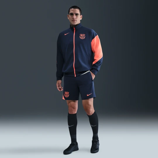 Zdjęcie produktu Męskie spodenki piłkarskie z dzianiny Nike Dri-FIT Total 90 FC Barcelona Strike (wersja trzecia) - Niebieski