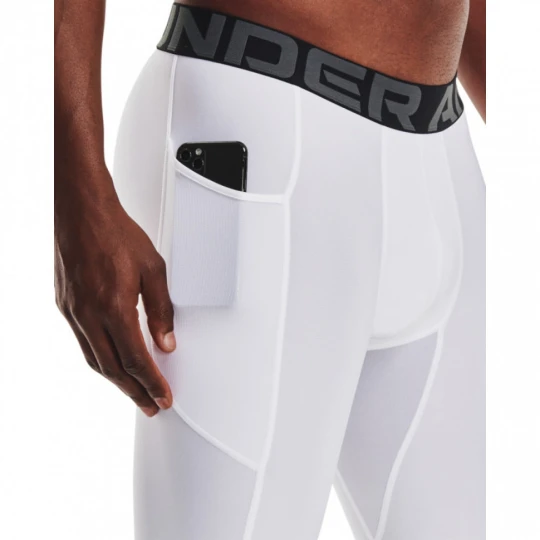 Zdjęcie produktu Męskie spodenki treningowe Under Armour HeatGear Pocket Long Shorts - białe