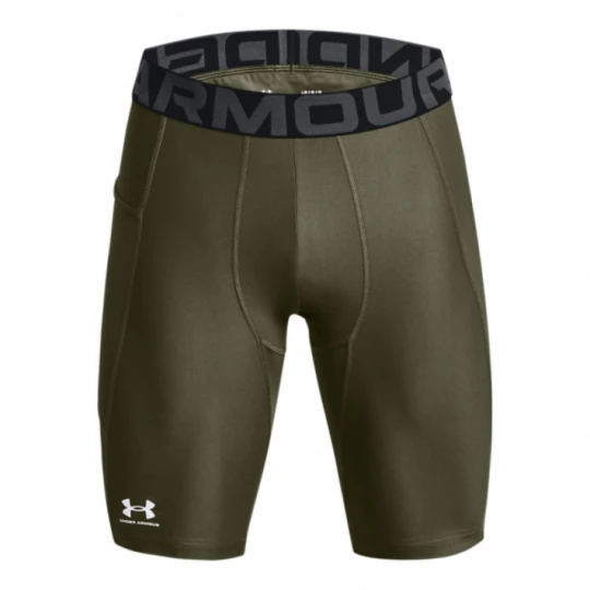 Zdjęcie produktu Męskie spodenki treningowe Under Armour HeatGear Pocket Long Shorts - khaki