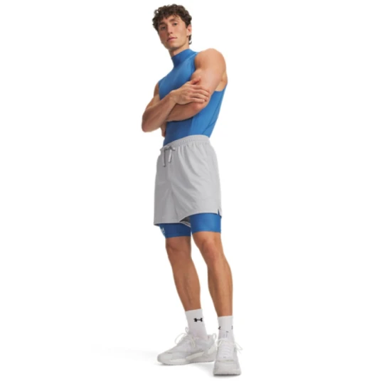 Zdjęcie produktu Męskie spodenki treningowe Under Armour HeatGear Pocket Long Shorts - niebieskie