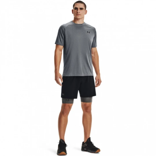 Zdjęcie produktu Męskie spodenki treningowe Under Armour HeatGear Pocket Long Shorts - szare