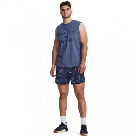 Zdjęcie produktu Męskie spodenki treningowe Under Armour Project Rock Mesh Shorts Pt - granatowe