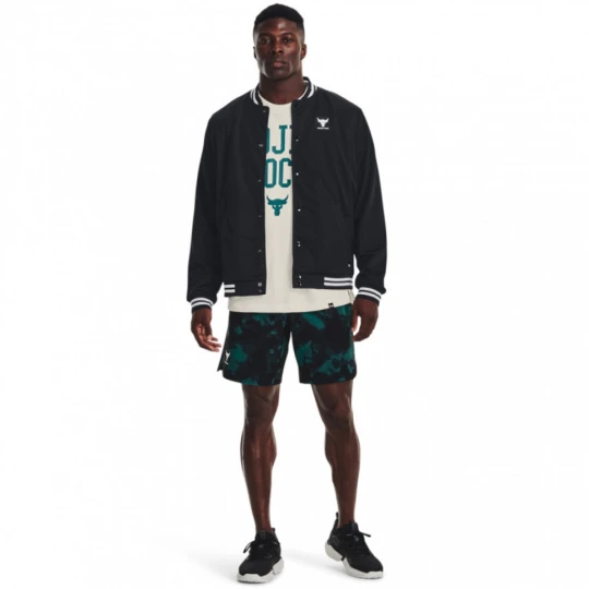 Zdjęcie produktu Męskie spodenki treningowe Under Armour Project Rock Printed Wvn Short - zielone