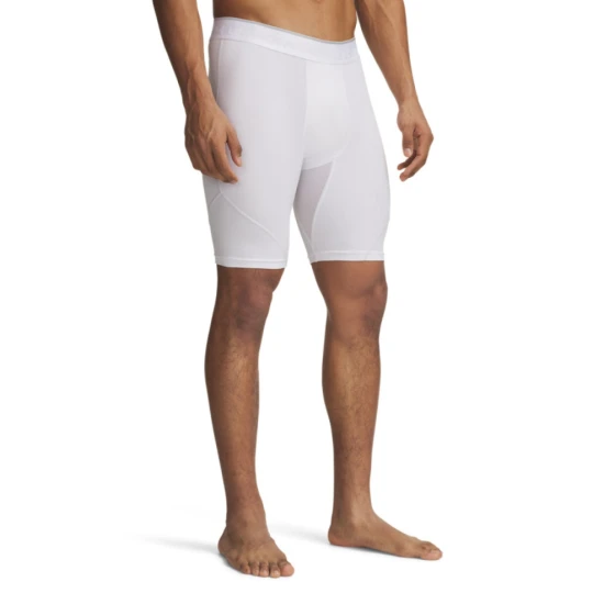 Zdjęcie produktu Męskie spodenki treningowe Under Armour UA HeatGear Elite Long Shorts - białe