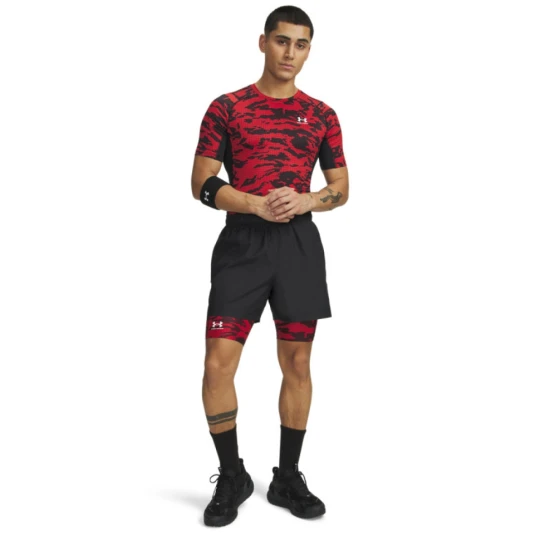 Zdjęcie produktu Męskie spodenki treningowe Under Armour UA HG Printed Lng Short - czerwone