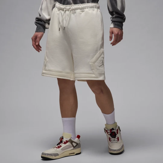 Zdjęcie produktu Męskie spodenki z motywem otwartego rombu Jordan Flight Fleece - Biel