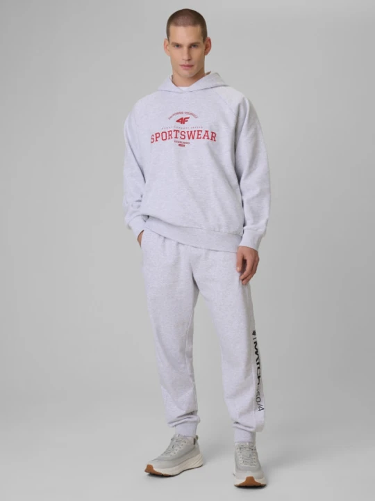 Zdjęcie produktu Męskie spodnie dresowe joggery 4F 4FWSS26TTROM1442 - szare