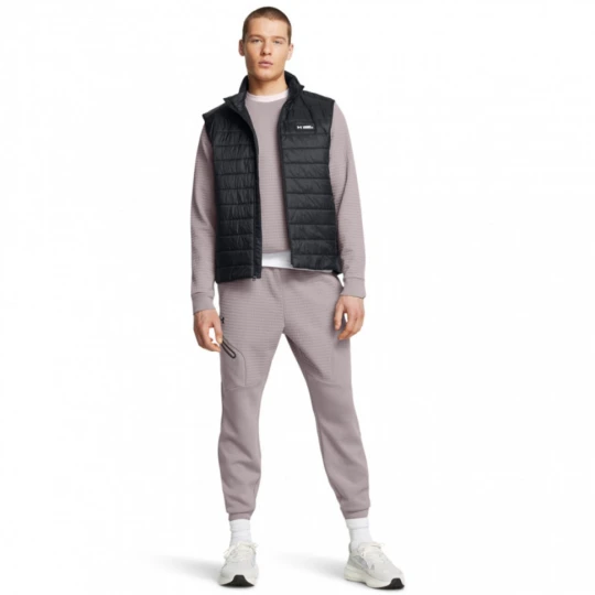 Zdjęcie produktu Męskie spodnie dresowe joggery Under Armour UA Unstoppable Fleece Grid - beżowe