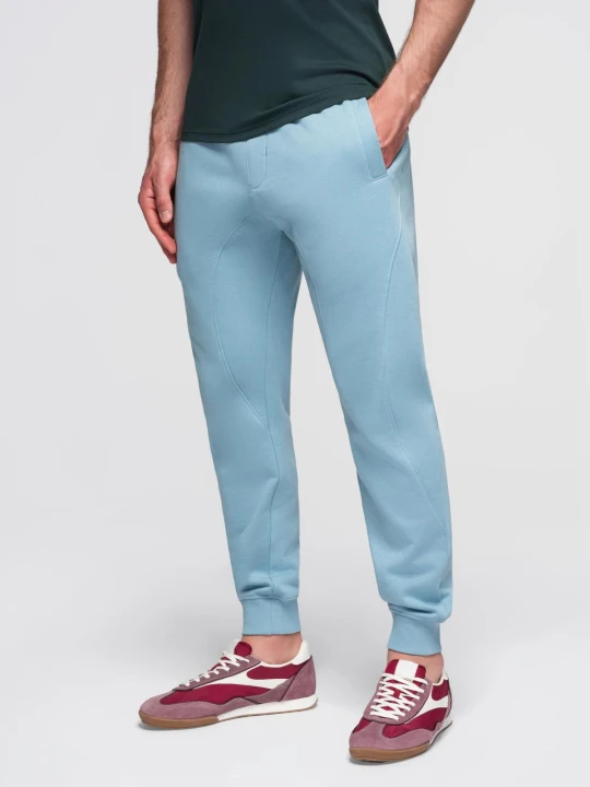 Zdjęcie produktu Męskie spodnie dresowe typu jogger - niebieskie V7 - Rozmiar: S Ombre Clothing