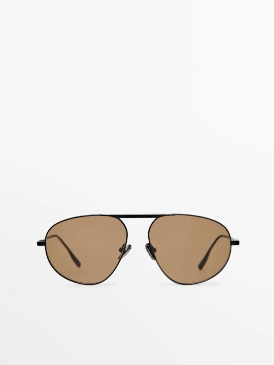 Zdjęcie produktu Metalowe Okulary Aviator - Czarny - - Massimo Dutti - Kobieta