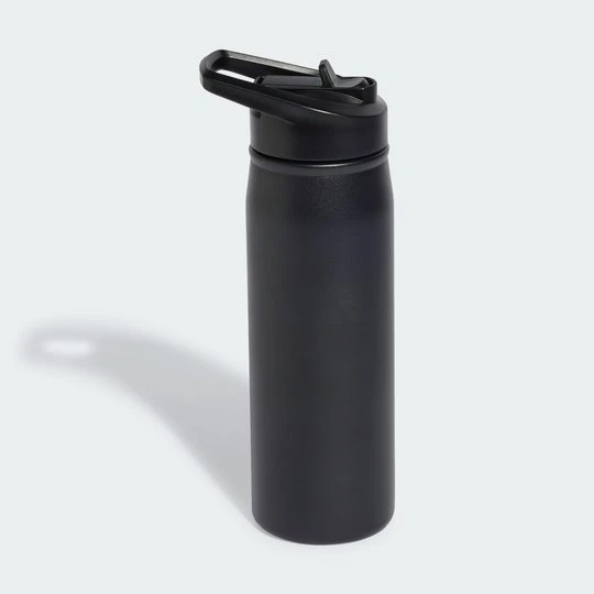 Zdjęcie produktu Metalowy bidon ze słomką, 0, 6 litra Adidas czarny