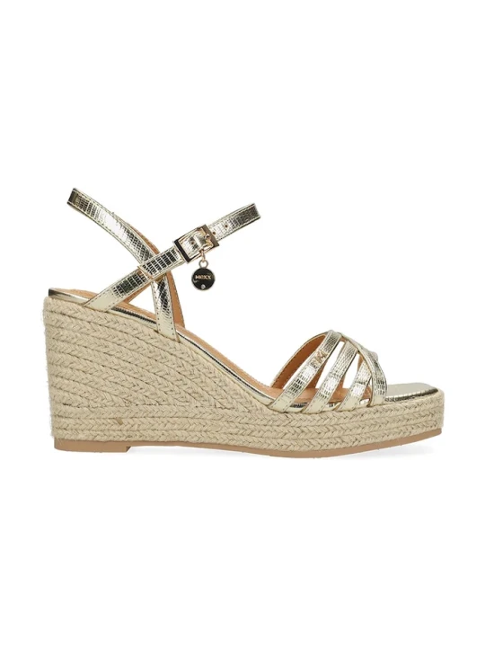 Zdjęcie produktu Mexx espadryle na koturnie damskie NOEMI PAKINA Heeled sandal złoty