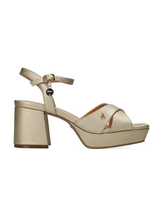 Zdjęcie produktu Mexx sandały na słupku NALINA NICKY Heeled sandal złoty