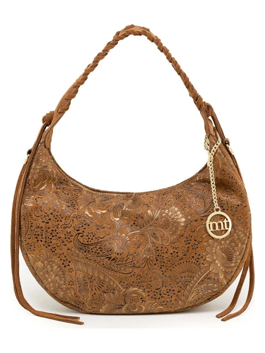 Zdjęcie produktu Mia Tomazzi Skórzana torebka "Biancospini" w kolorze karmelowym - 32 x 25 x 13 cm rozmiar: onesize