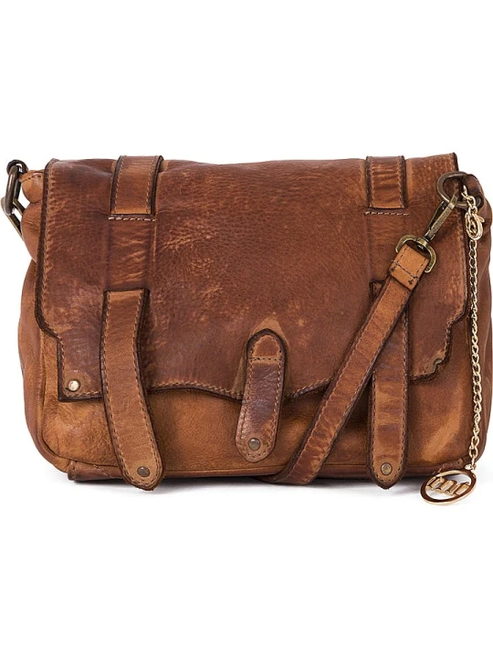 Zdjęcie produktu Mia Tomazzi Skórzana torebka "Cinisello" w kolorze jasnobrązowym - 24 x 22 x 11 cm rozmiar: onesize