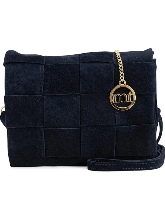 Zdjęcie produktu Mia Tomazzi Skórzana torebka "Empoli" w kolorze granatowym - 23 x 17 x 5 cm rozmiar: onesize