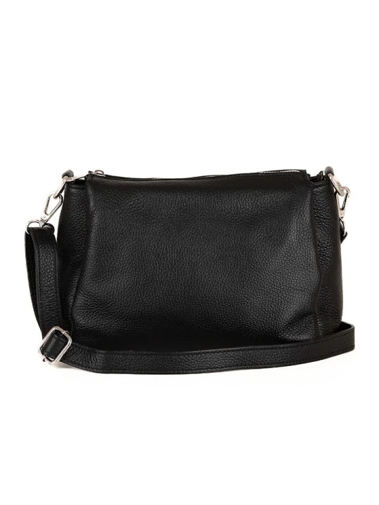 Zdjęcie produktu Mia Tomazzi Skórzana torebka "Melfi" w kolorze czarnym - 26 x 19 x 9 cm rozmiar: onesize