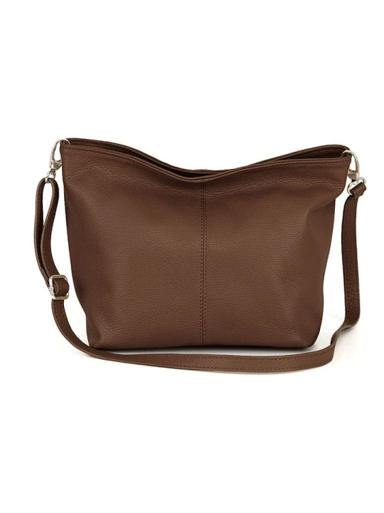 Zdjęcie produktu Mia Tomazzi Skórzana torebka "Trapani" w kolorze brązowym - 33 x 25 x 14 cm rozmiar: onesize