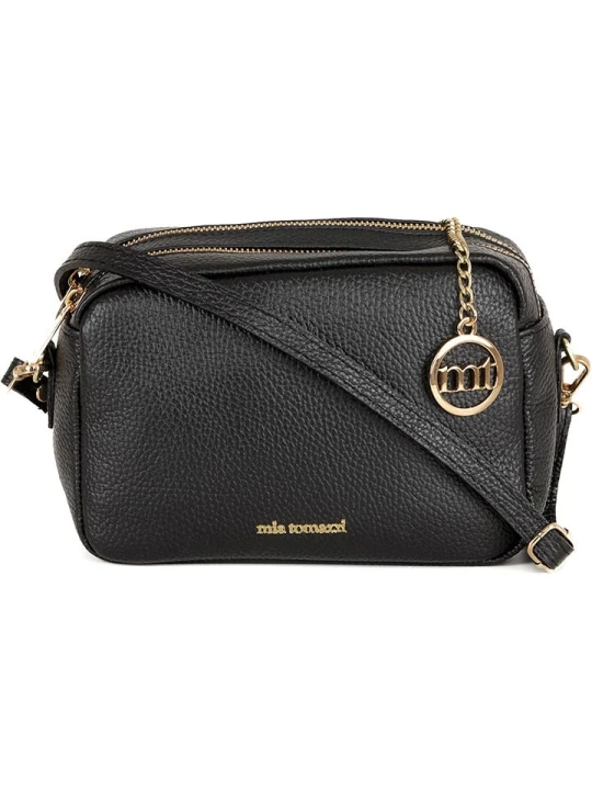 Zdjęcie produktu Mia Tomazzi Skórzana torebka w kolorze czarnym - 23 x 16 x 11 cm rozmiar: onesize