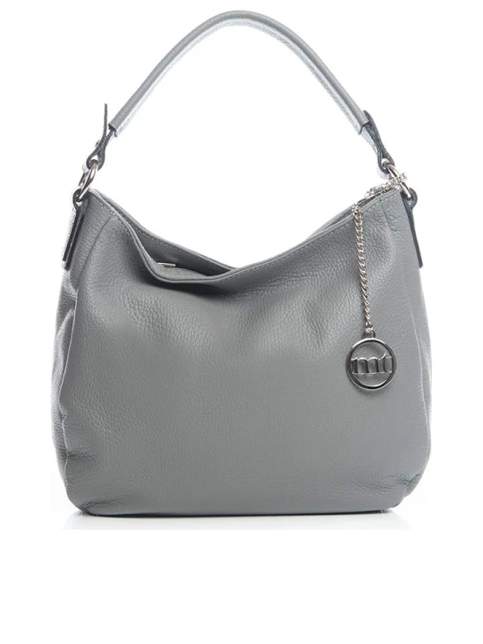 Zdjęcie produktu Mia Tomazzi Skórzana torebka w kolorze szarym - 30 x 20 x 8 cm rozmiar: onesize