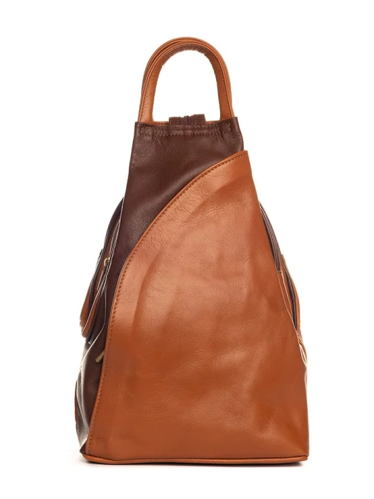 Zdjęcie produktu Mia Tomazzi Skórzany plecak "Novara" w kolorze brązowym - 29 x 34 x 13 cm rozmiar: onesize