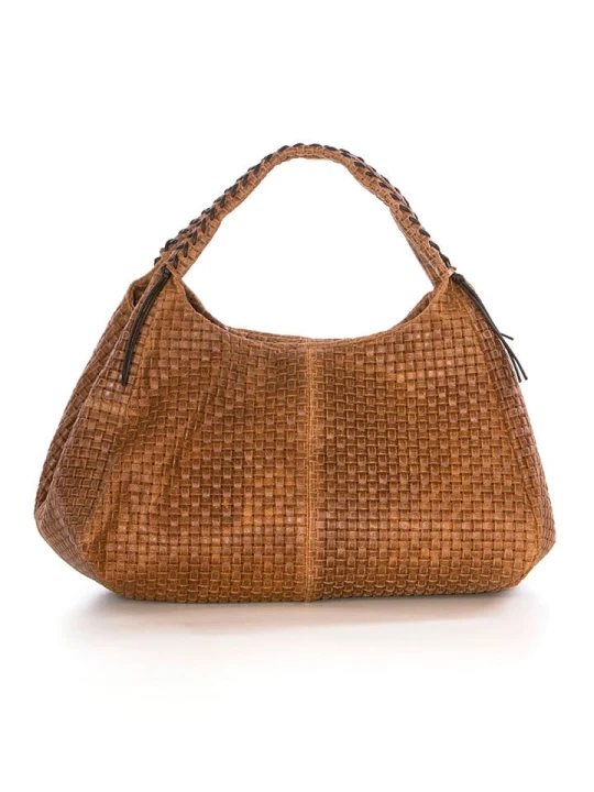 Zdjęcie produktu Mia Tomazzi Skórzany shopper bag "Pitigliano" w kolorze koniakowym - 41 x 34 x 30 cm rozmiar: onesize