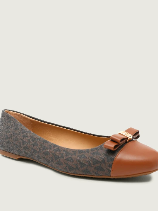 Zdjęcie produktu Michael Kors Baleriny ANDREA | z dodatkiem skóry brązowy