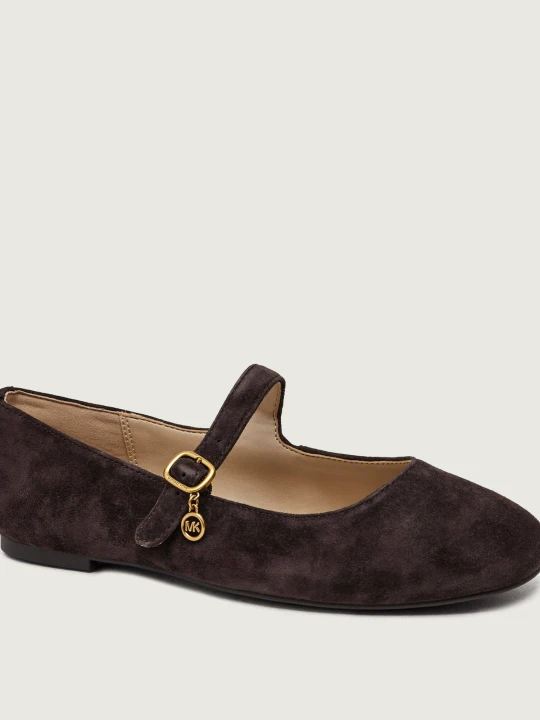 Zdjęcie produktu Michael Kors Baleriny Nellie Mary Jane | zamsz brązowy