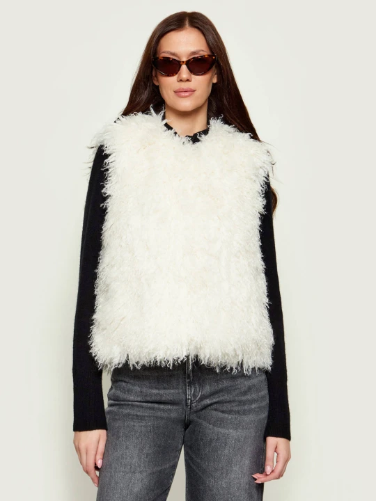 Zdjęcie produktu Michael Kors Bezrękawnik | Regular Fit | shearling ecru