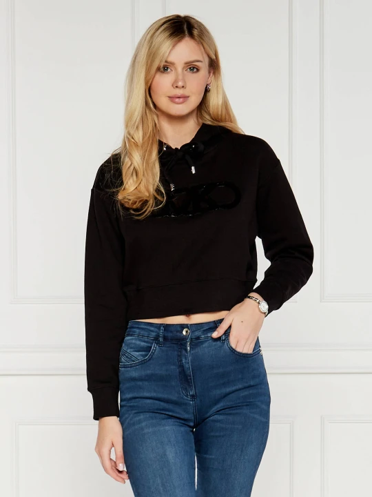 Zdjęcie produktu Michael Kors Bluza EMPIRE | Cropped Fit czarny