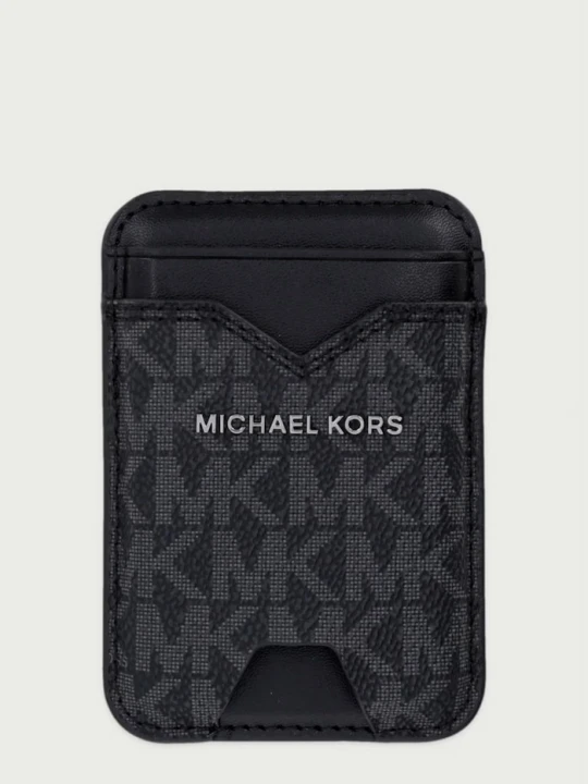Zdjęcie produktu Michael Kors etui na karty męskie z imitacji skóry HUDSON czarny