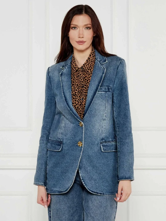Zdjęcie produktu Michael Kors Jeansowa marynarka MENSEY | Relaxed fit niebieski