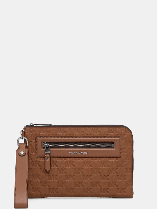 Zdjęcie produktu Michael Kors kosmetyczka męska skórzana brązowy