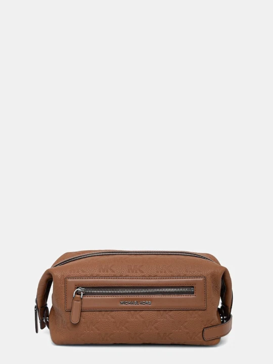 Zdjęcie produktu Michael Kors kosmetyczka męska skórzana brązowy