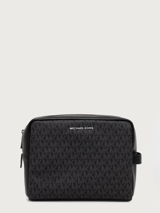 Zdjęcie produktu Michael Kors kosmetyczka męska z imitacji skóry HUDSON czarny