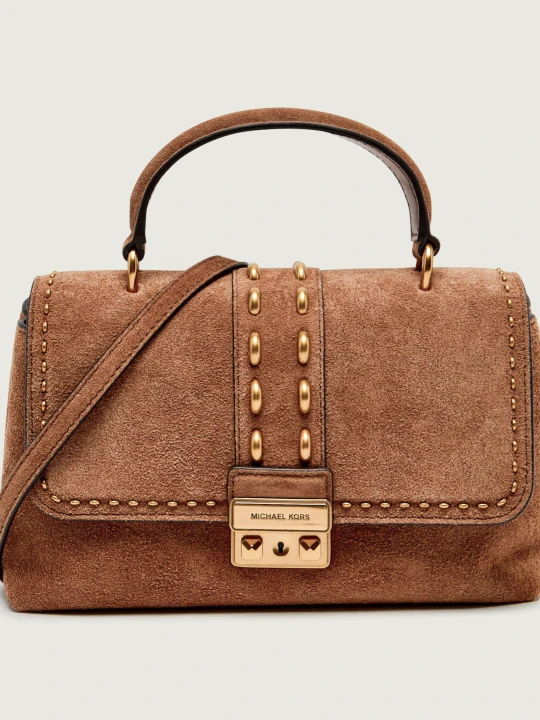 Zdjęcie produktu Michael Kors Kuferek Tribeca | zamsz brązowy
