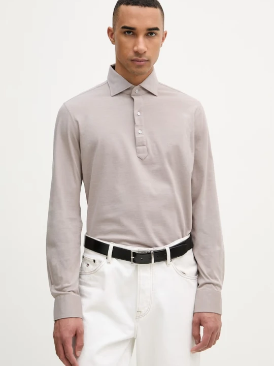 Zdjęcie produktu Michael Kors longsleeve męski bawełniany beżowy