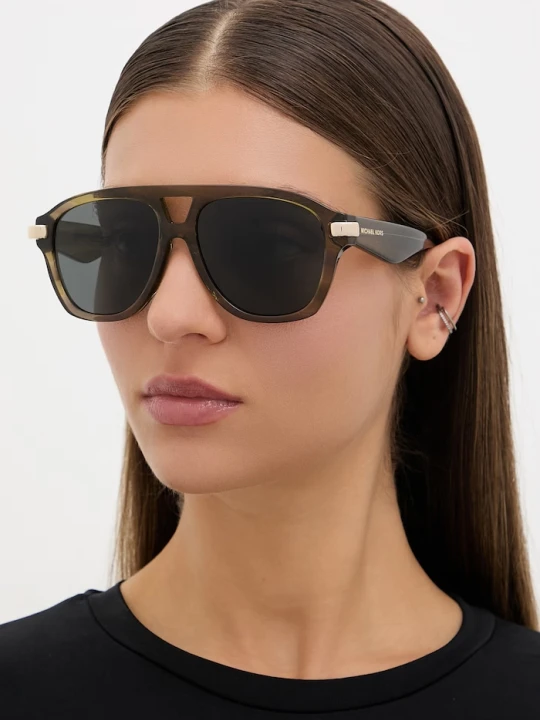 Zdjęcie produktu Michael Kors okulary przeciwsłoneczne pilotki damskie zielony