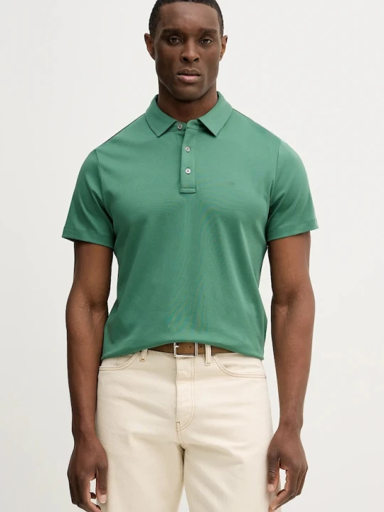 Zdjęcie produktu Michael Kors polo męskie bawełniane zielony