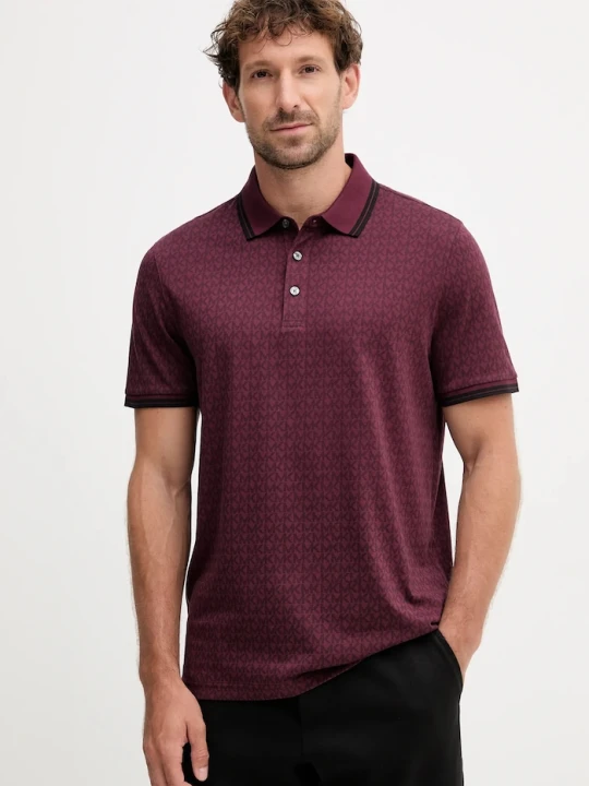 Zdjęcie produktu Michael Kors polo bawełniane bordowy