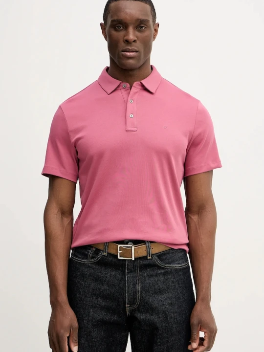 Zdjęcie produktu Michael Kors polo męskie bawełniane różowy