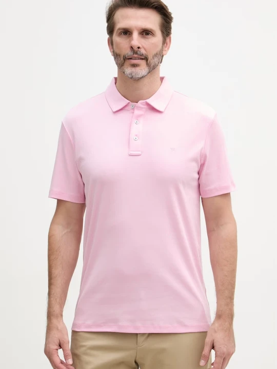 Zdjęcie produktu Michael Kors polo męskie bawełniane różowy