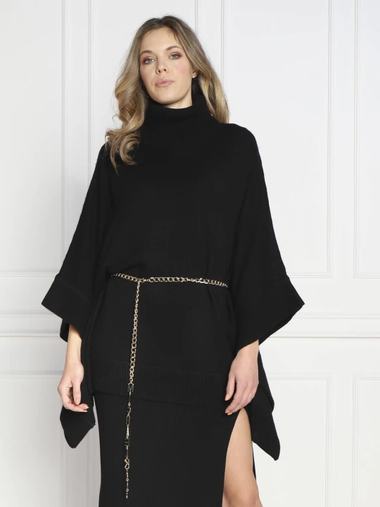 Zdjęcie produktu Michael Kors Ponczo | Relaxed fit | z dodatkiem wełny i kaszmiru czarny