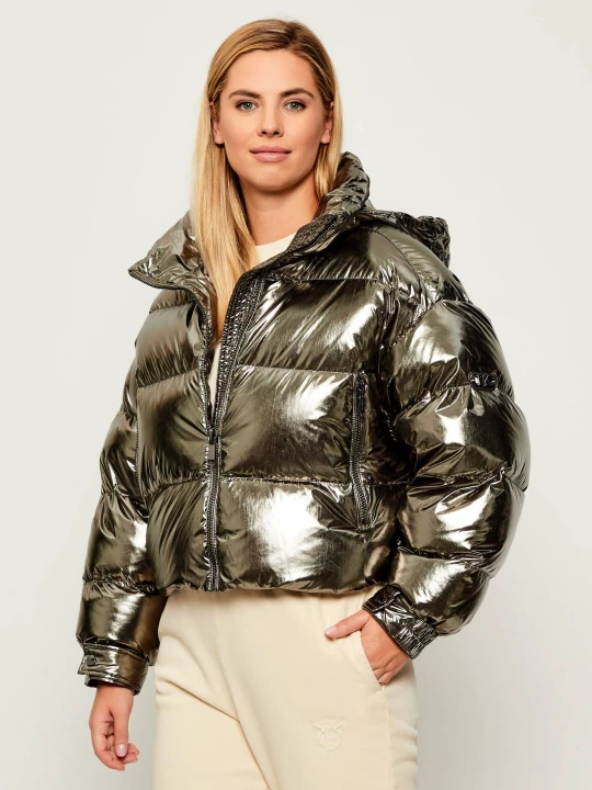 Zdjęcie produktu Michael Kors Puchowa kurtka | Cropped Fit metaliczny